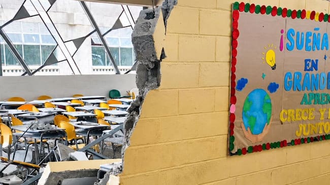 Escuela Industrial La Carrasquilla en Quibdó, Colombia afectada por el terremoto. | Foto: UNICEF/Augusto Pinedo