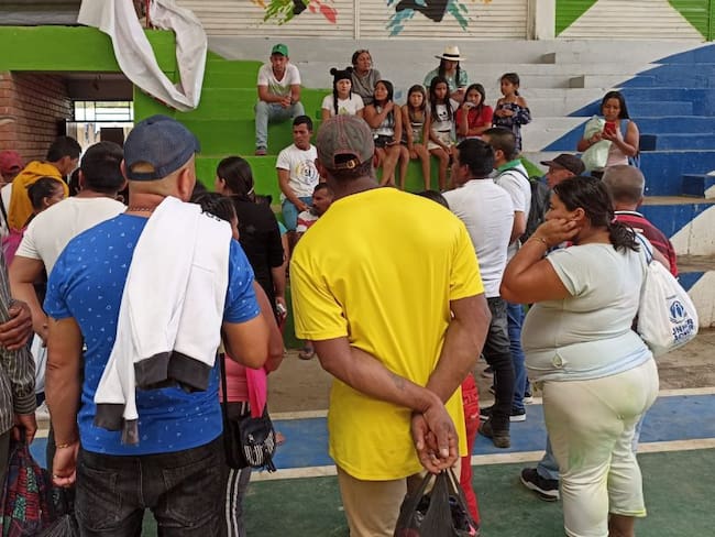 La crisis humanitaria de Arauca ya llegó a Norte de Santander. Familias desplazadas han llegado en las últimas horas al municipio de Toledom Norte de Santander