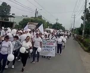 El Catatumbo marchó por la paz en medio del temor por el conflicto armado. / Foto: Cortesía.