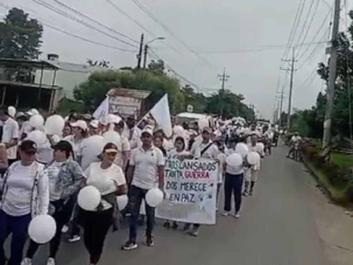 El Catatumbo marchó por la paz en medio del temor por el conflicto armado