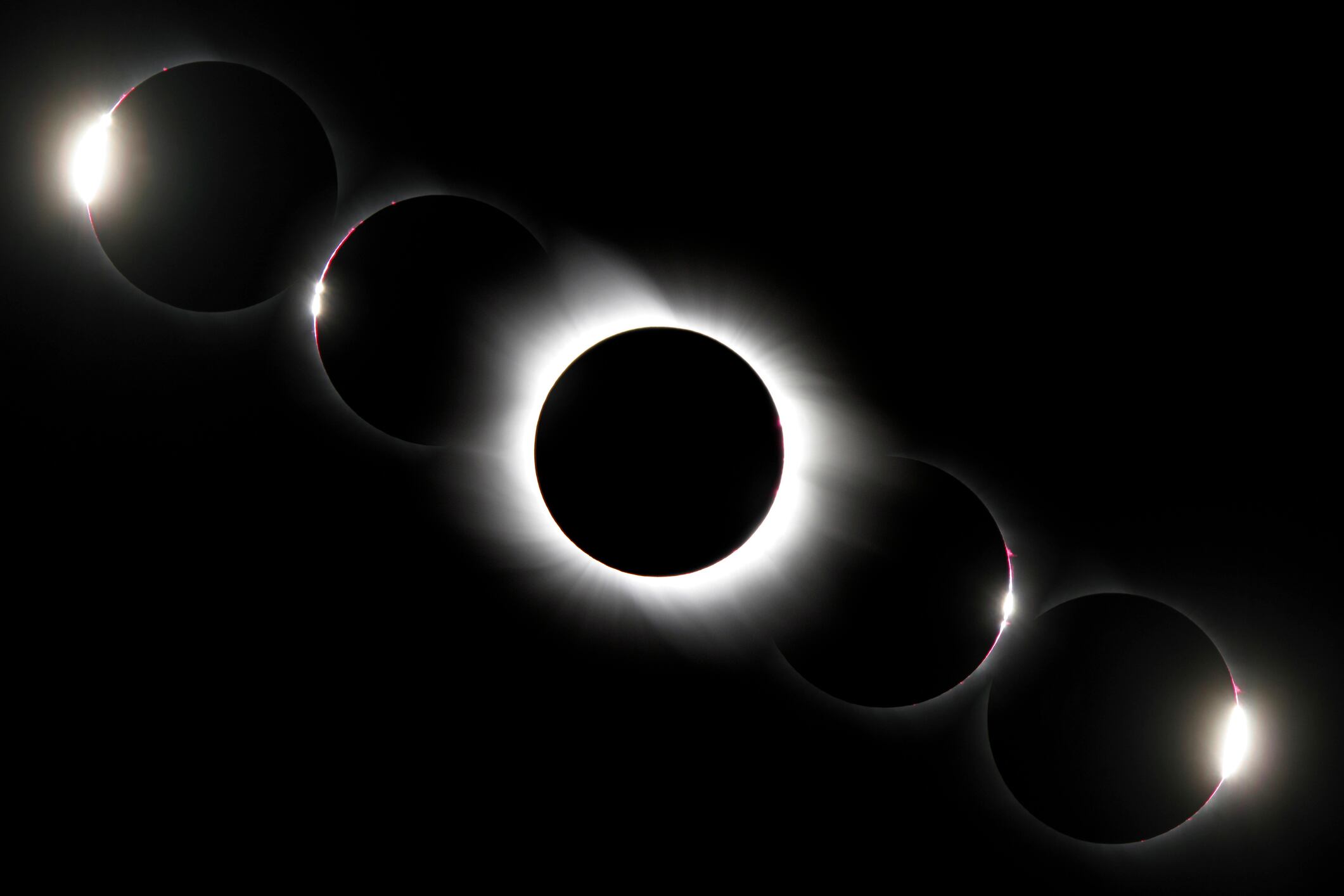 Foto tomada del eclipse solar total del 29 de marzo del 2006 en Libia (Getty Images)