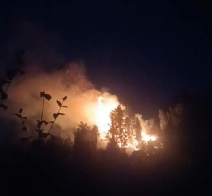 Tres viviendas se vieron afectadas por el incendio forestal que se presentó en zona rural del municipio de Sutatenza, Boyacá / Foto: Referencia.