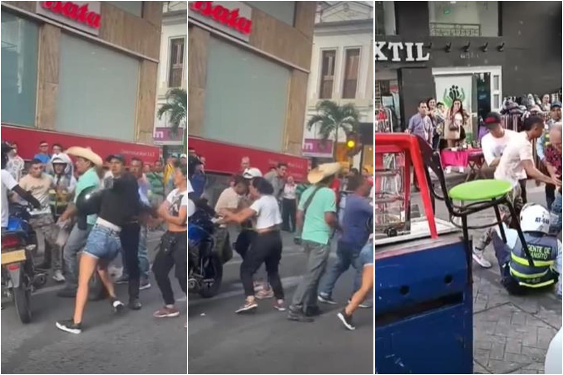 Agresión a agentes de tránsito en Ibagué