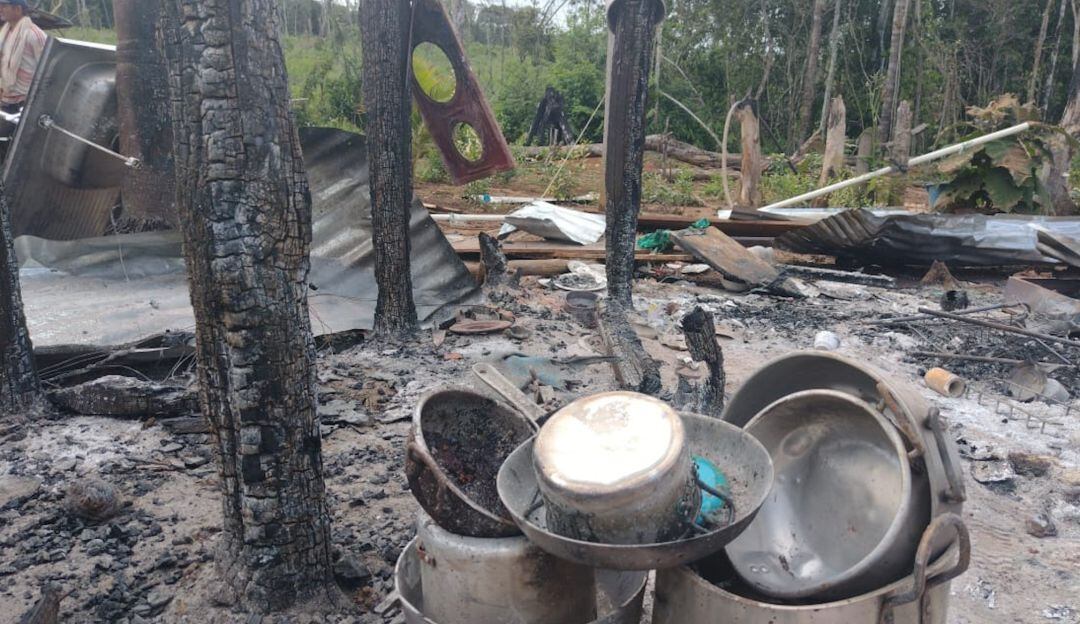 Gobernador indígena denuncia que ejercito destruyó su casa en Llanos del Yari 