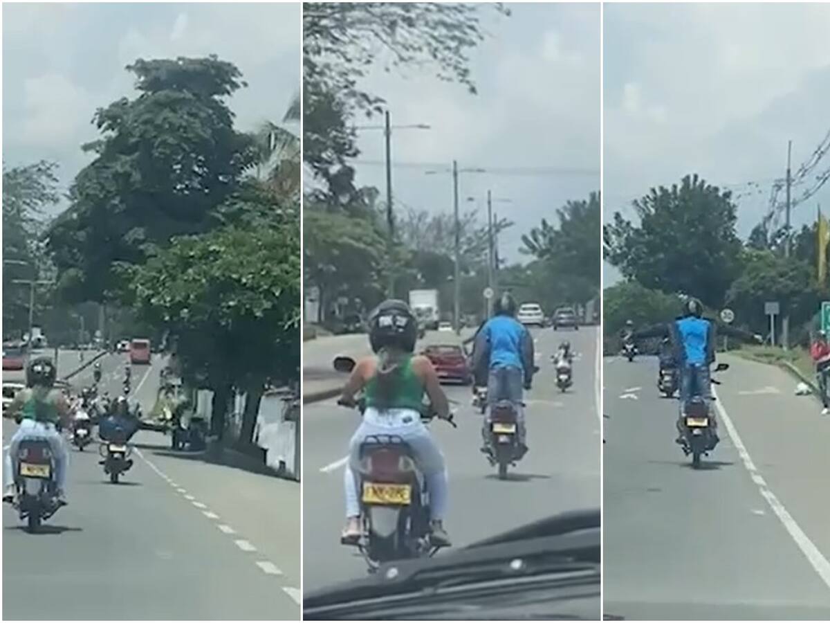 Un motociclista arriesgó la vida en una vía de Ibagué