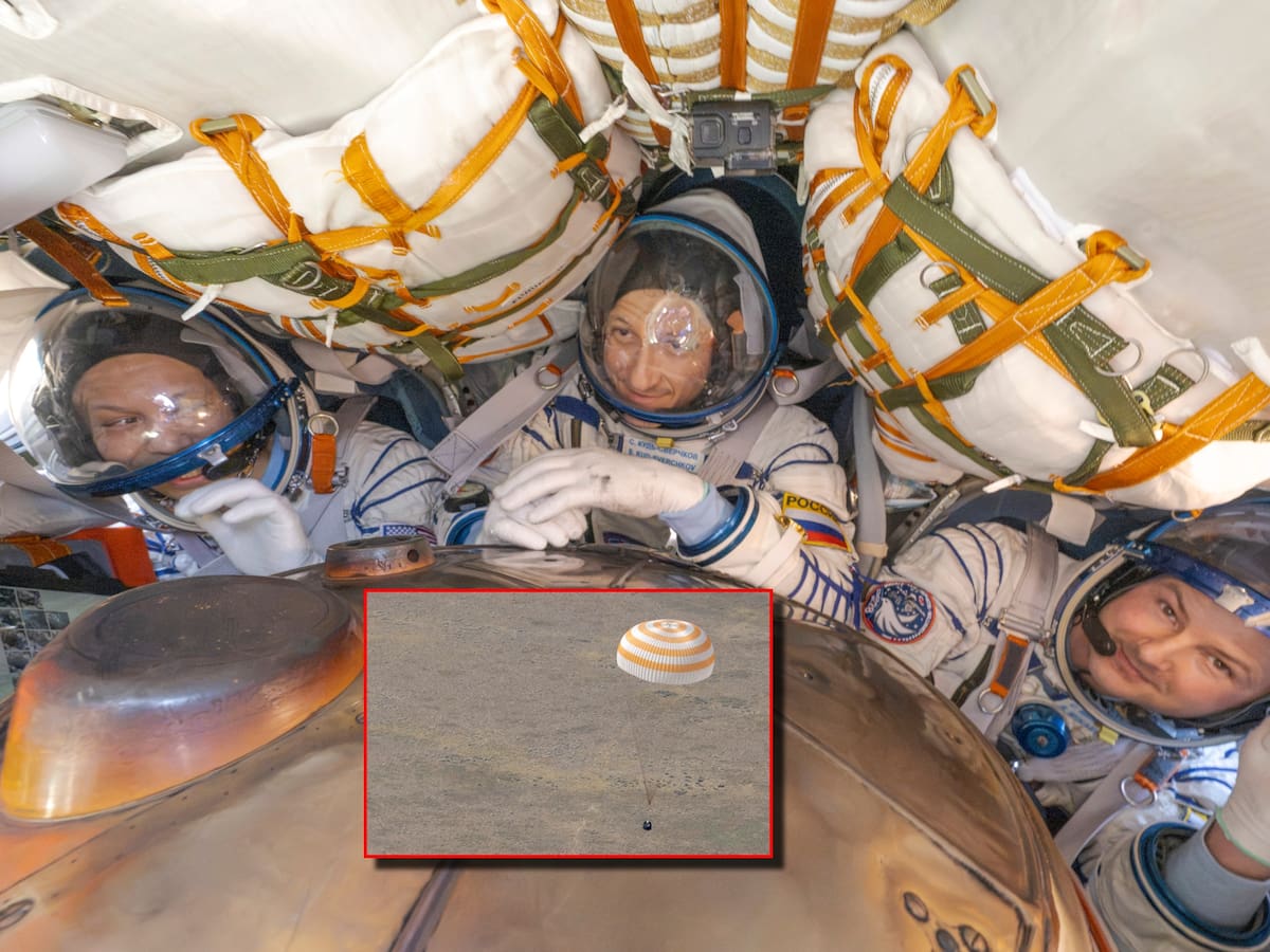 Video | Tres astronautas regresan a Tierra tras 8 meses de misión en Estación Espacial Internacional
