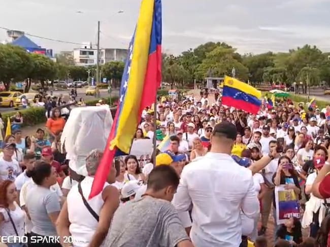 Cientos de venezolanos en Cúcuta manifestaron su apoyo a Edmundo González / Foto: Cortesía