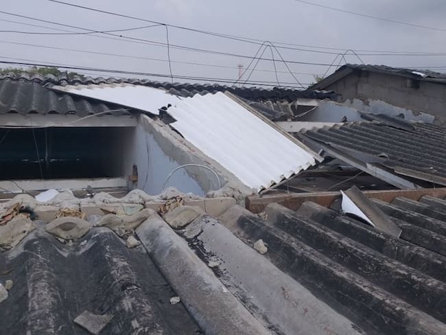 11 viviendas resultaron destechadas por vendaval en Malambo, Atlántico