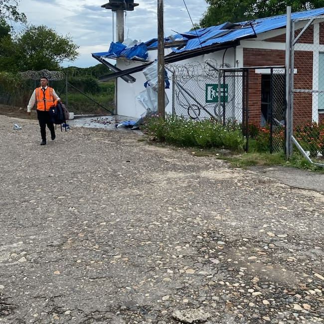 Atentado al aeropuerto de Tibú. Foto: Cortesía.