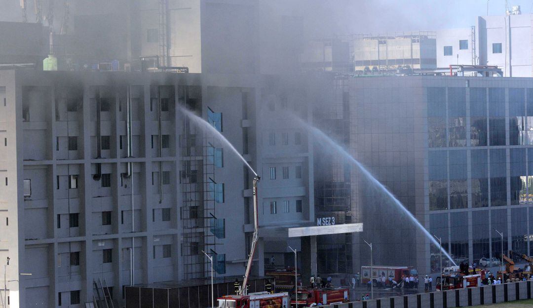 Incendio en el Instituto Serum de la India