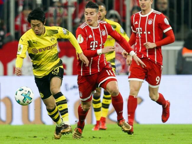 James fue titular en la victoria del Bayern ante el Borussia Dortmund