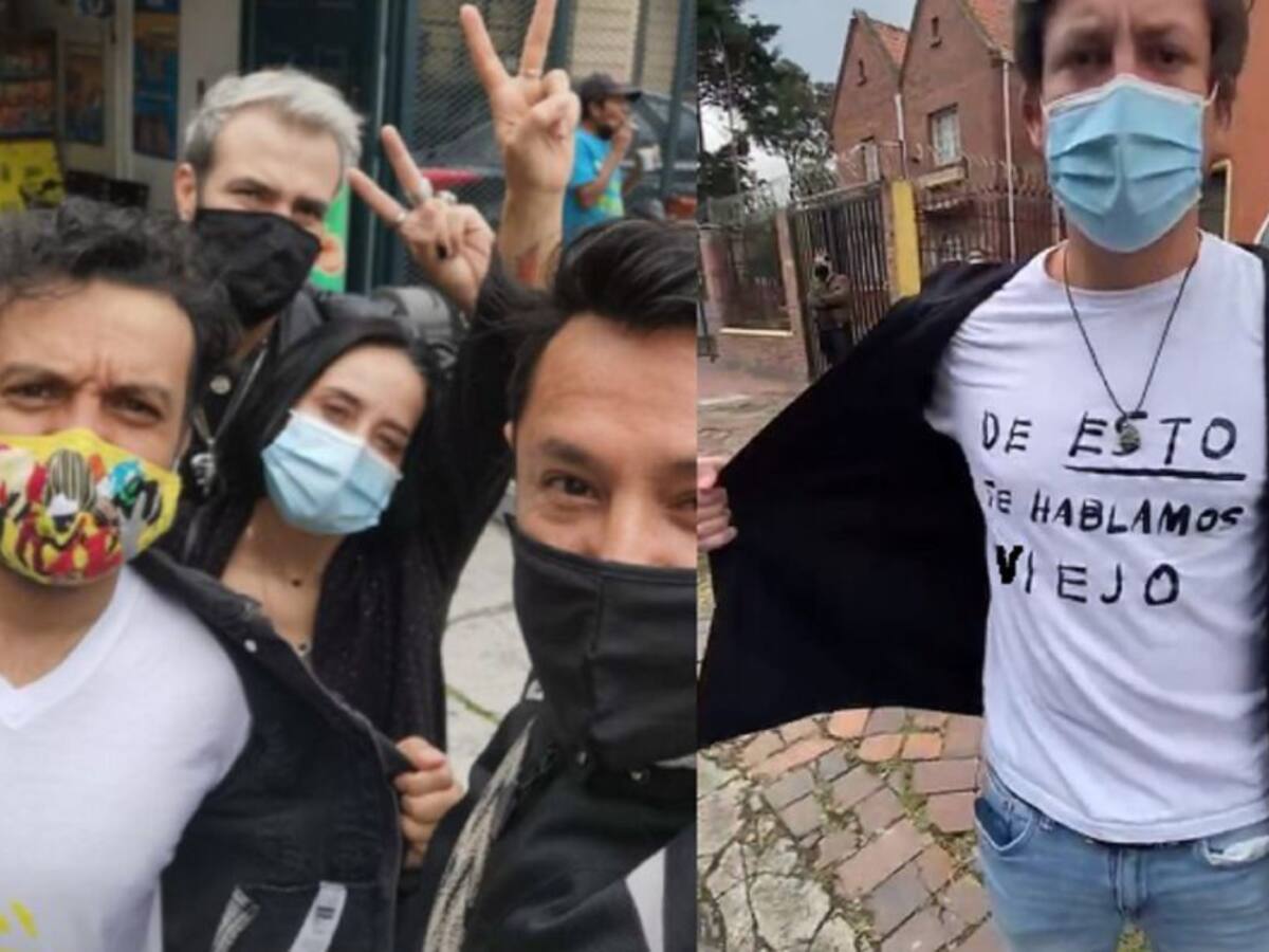 Julián Román, Alejandro Riaño y otros actores que protestaron este #28A