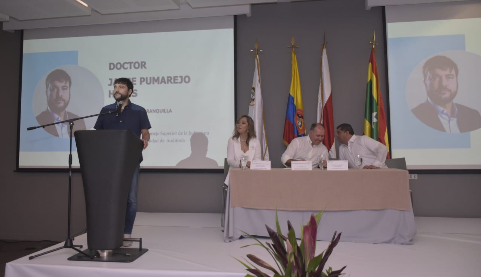 Jaime Pumarejo durante evento con el Consejo Superior de la Judicatura./ Foto: Alcaldía de Barranquilla