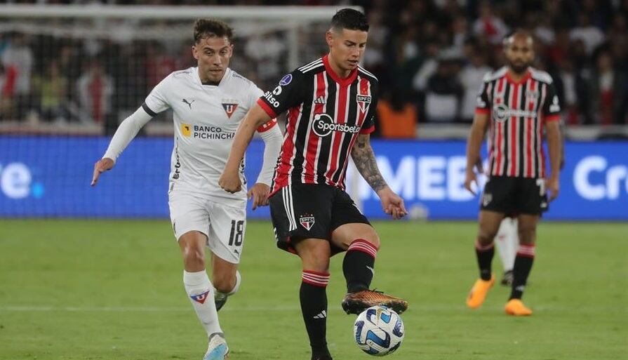 James Rodríguez en el partido por Copa Sudamericana entre Sao Paulo y Liga de Quito / EFE