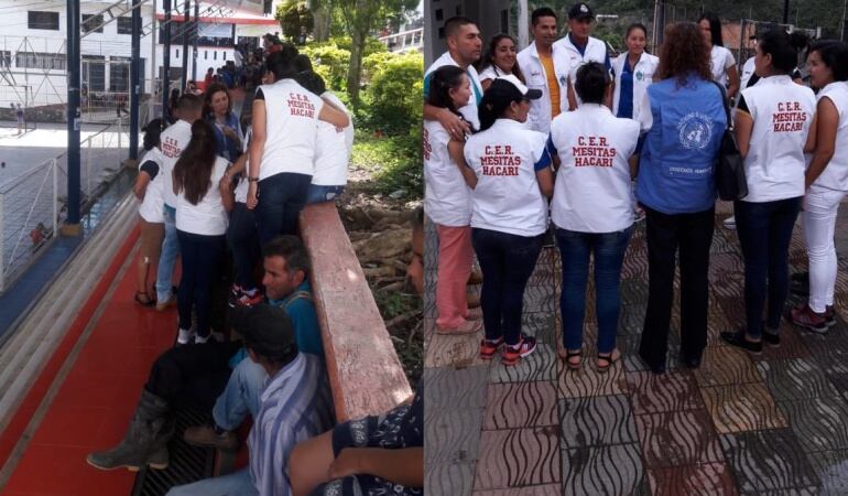 Comunidades desplazadas en Hacarí