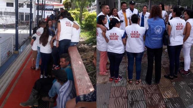 Comunidades desplazadas en Hacarí