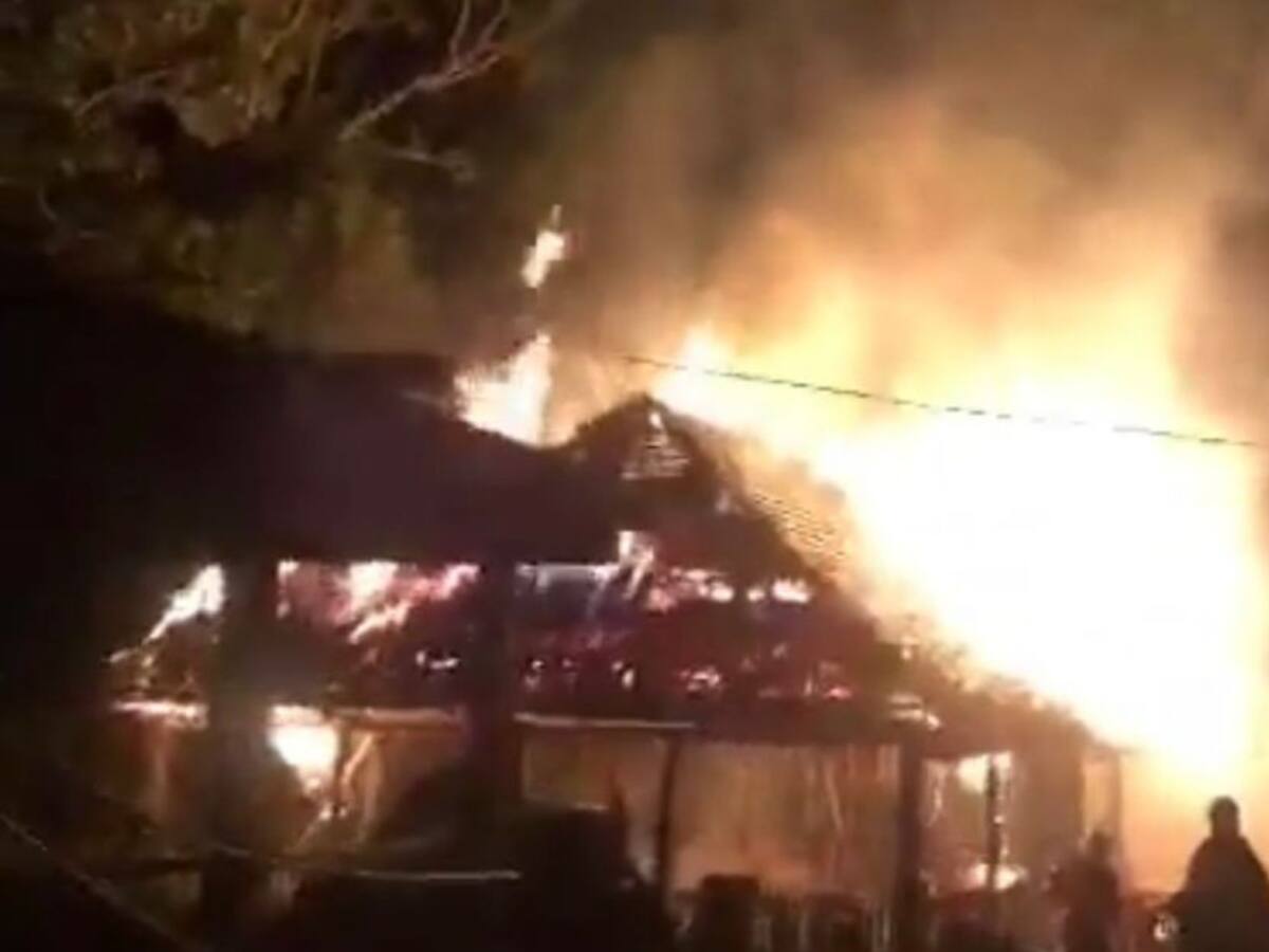 Incendio acabó con sitio de ritual indígena en Cauca