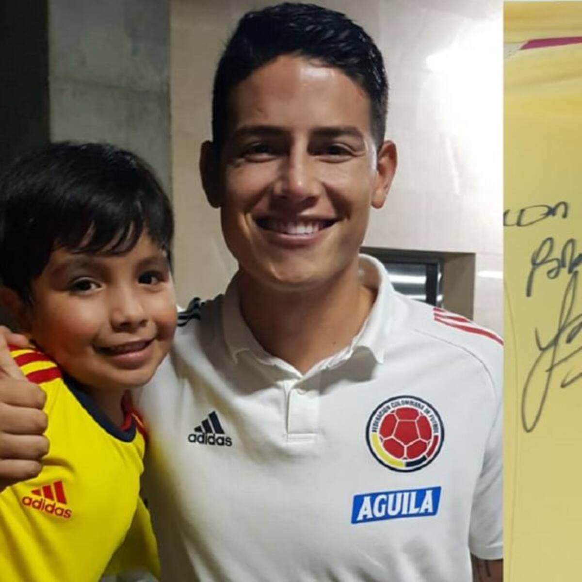 James le cumplió el sueño a un niño barranquillero