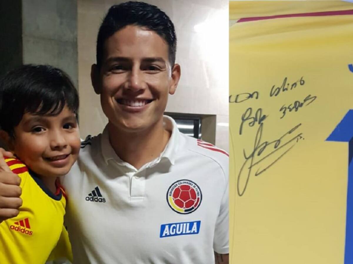 James le cumplió el sueño a un niño barranquillero
