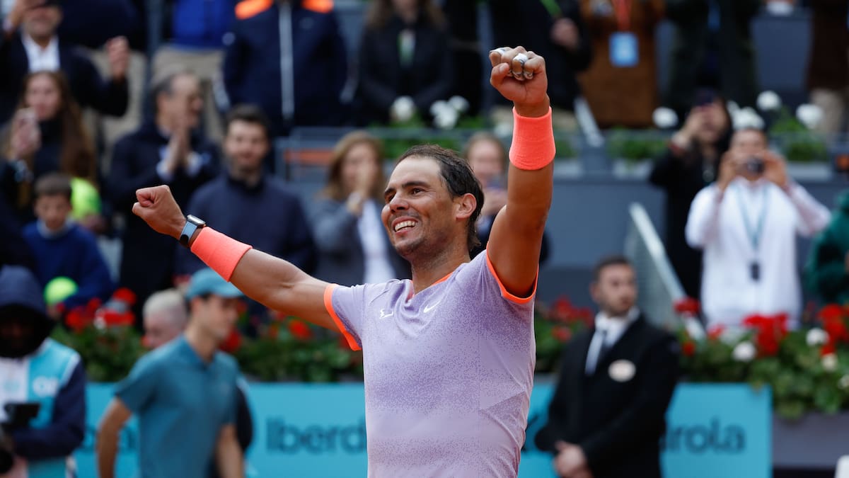 Rafael Nadal superó a Pedro Cachín en el Masters de Madrid y avanzó a octavos de final