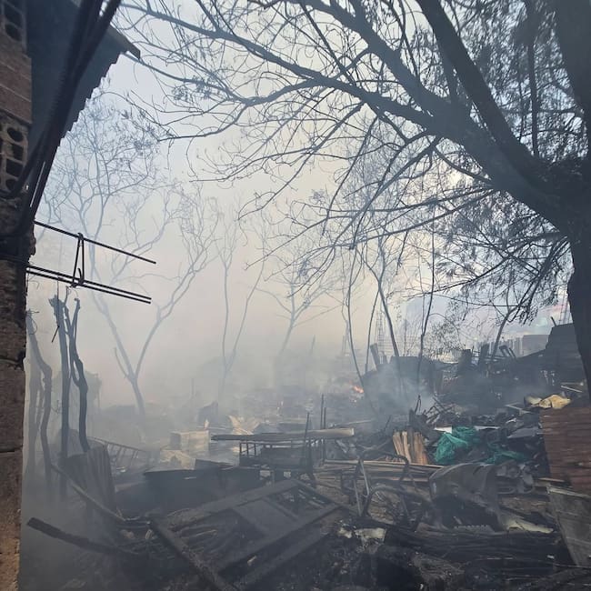 Ocho familias afectadas por incendio en el barrio Las Cumbres de Cúcuta. / Foto: Samir Contreras.