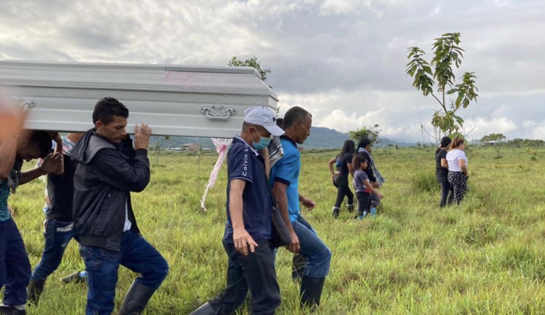 Entierro de dos excombatientes en Frontino, febrero 2021