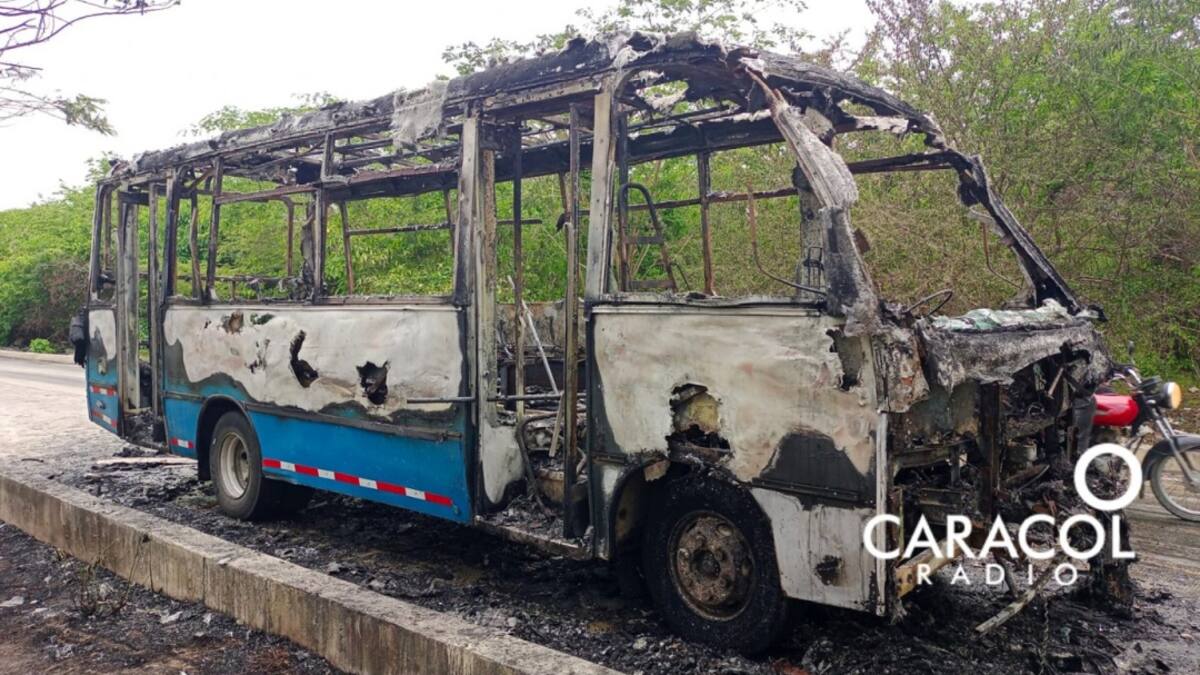 Un bus fue quemado en Caribe Verde de Barranquilla