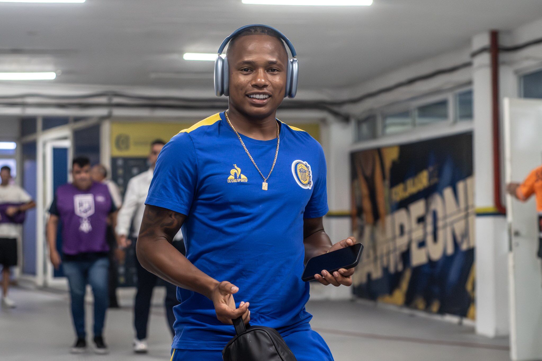 Jaminton Campaz, jugador colombiano de Rosario Central / Twitter: @RosarioCentral.