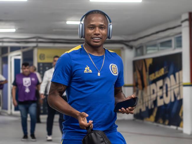 Jaminton Campaz, jugador colombiano de Rosario Central / Twitter: @RosarioCentral.