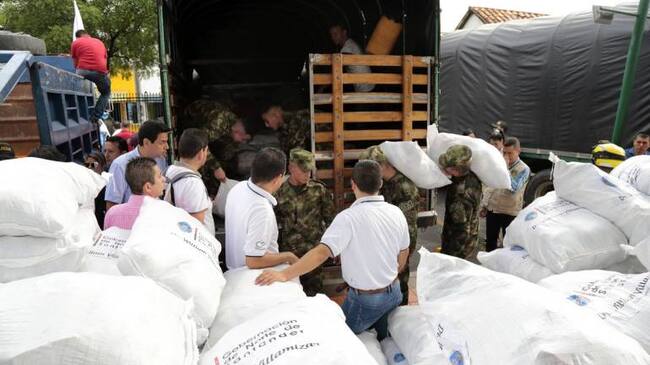 Donaciones para los habitantes del Catatumbo.