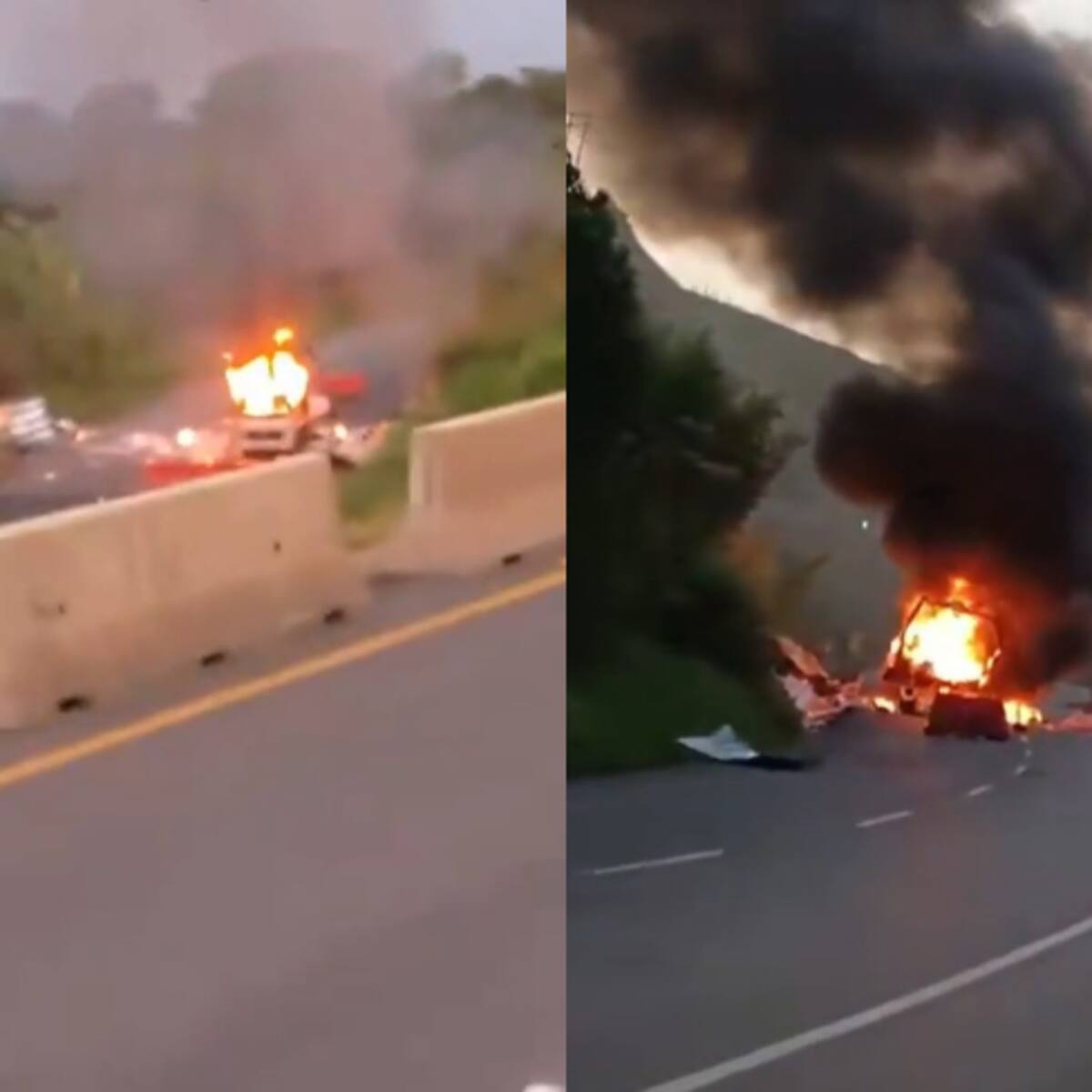 Nuevo ataque en la vía Panamericana en el Cauca: reportan explosión de un vehículo de carga