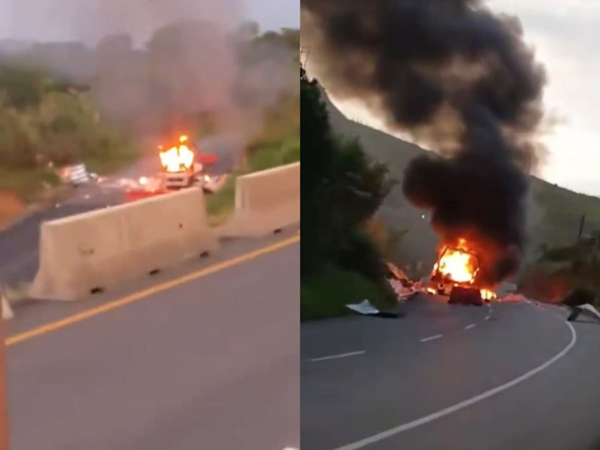 Nuevo ataque en la vía Panamericana en el Cauca: reportan explosión de un vehículo de carga