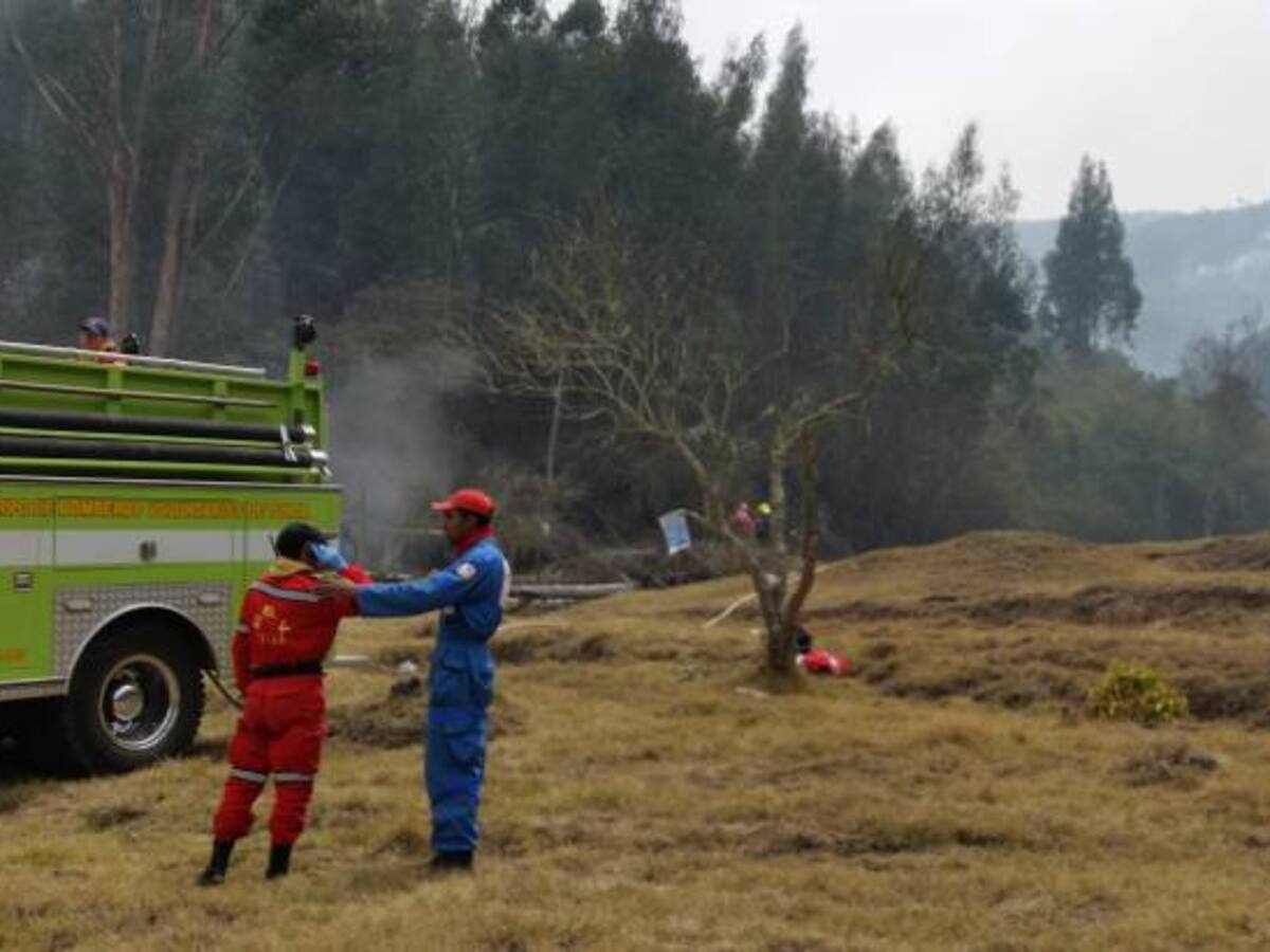 Se reactiva incendio forestal en Santa Rosa de Viterbo, Boyacá