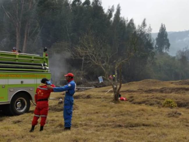 Se reactiva incendio forestal en Santa Rosa de Viterbo, Boyacá
