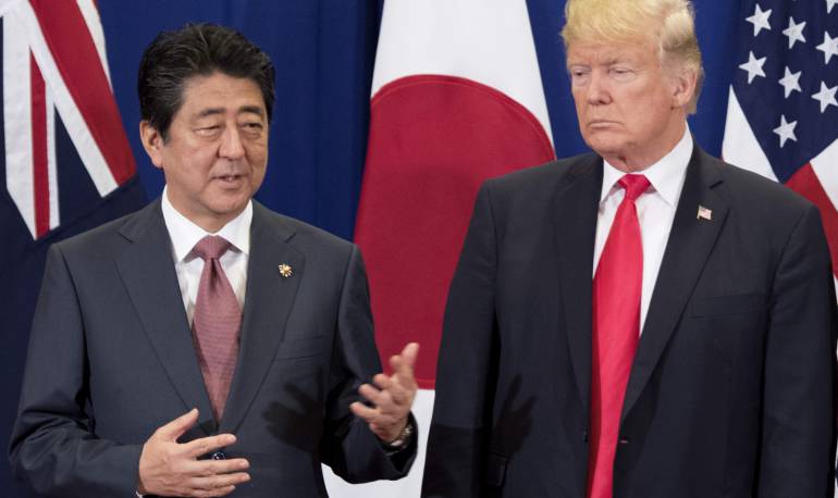 Shinzo Abe y Donald Trump