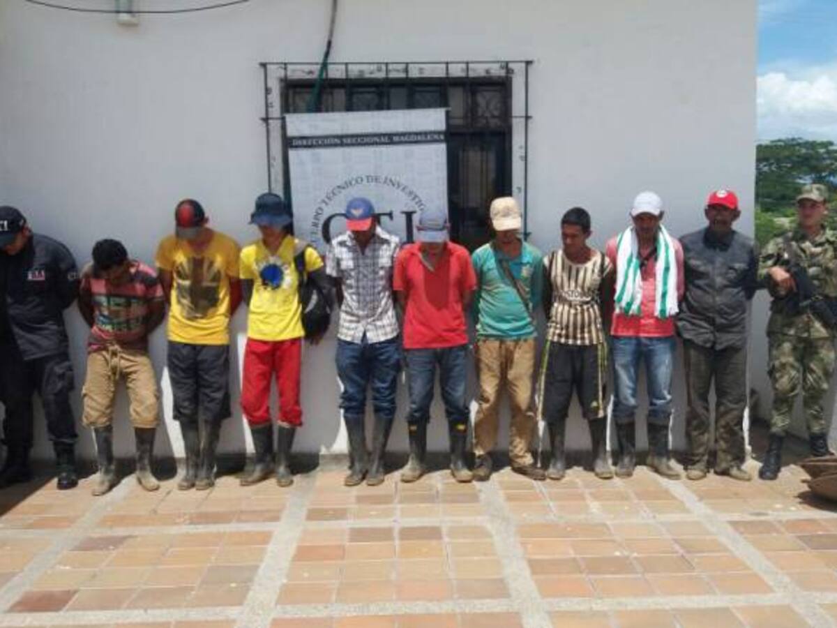 Capturadas 10 personas por minería ilegal en el Magdalena