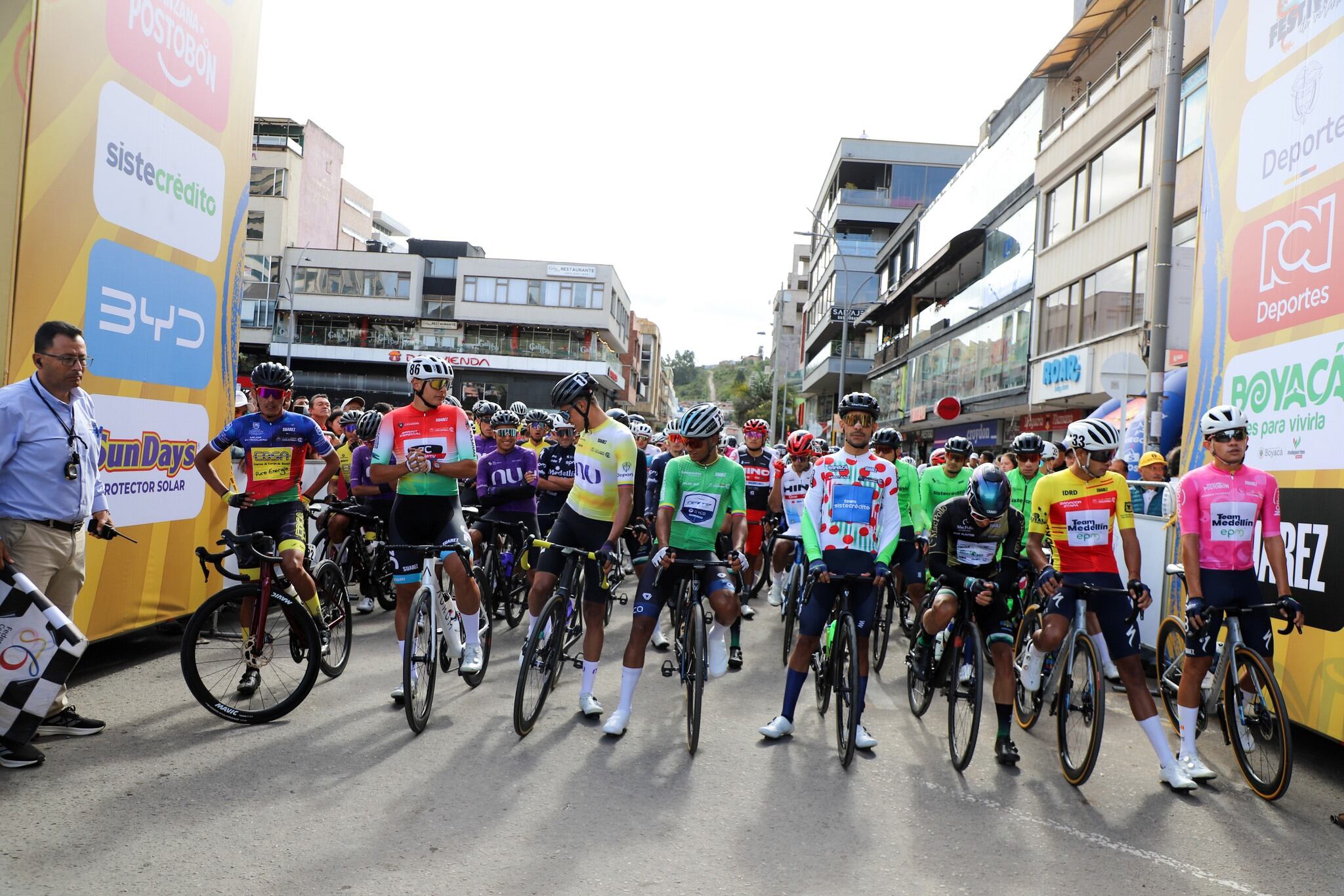 Fue cancelado el recorrido Duitama - Tocancipá. Foto | Vuelta a Coiombia