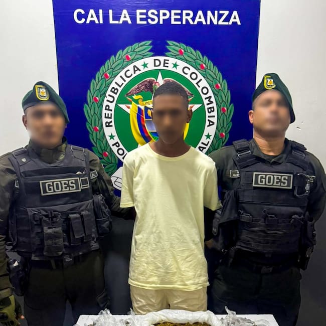 Capturado alias ‘Maicol’. // Policía Metropolitana de Cartagena