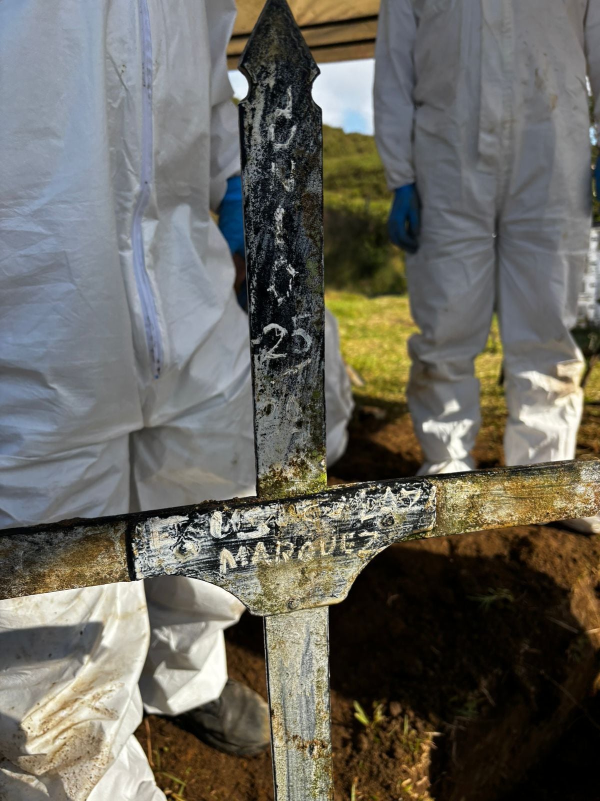 Segunda fase de intervención humanitaria en el cementerio del corregimiento de Florencia, en Samaná, Caldas. Foto: Unidad de Búsqueda de Personas dadas por Desaparecidas (UBPD).