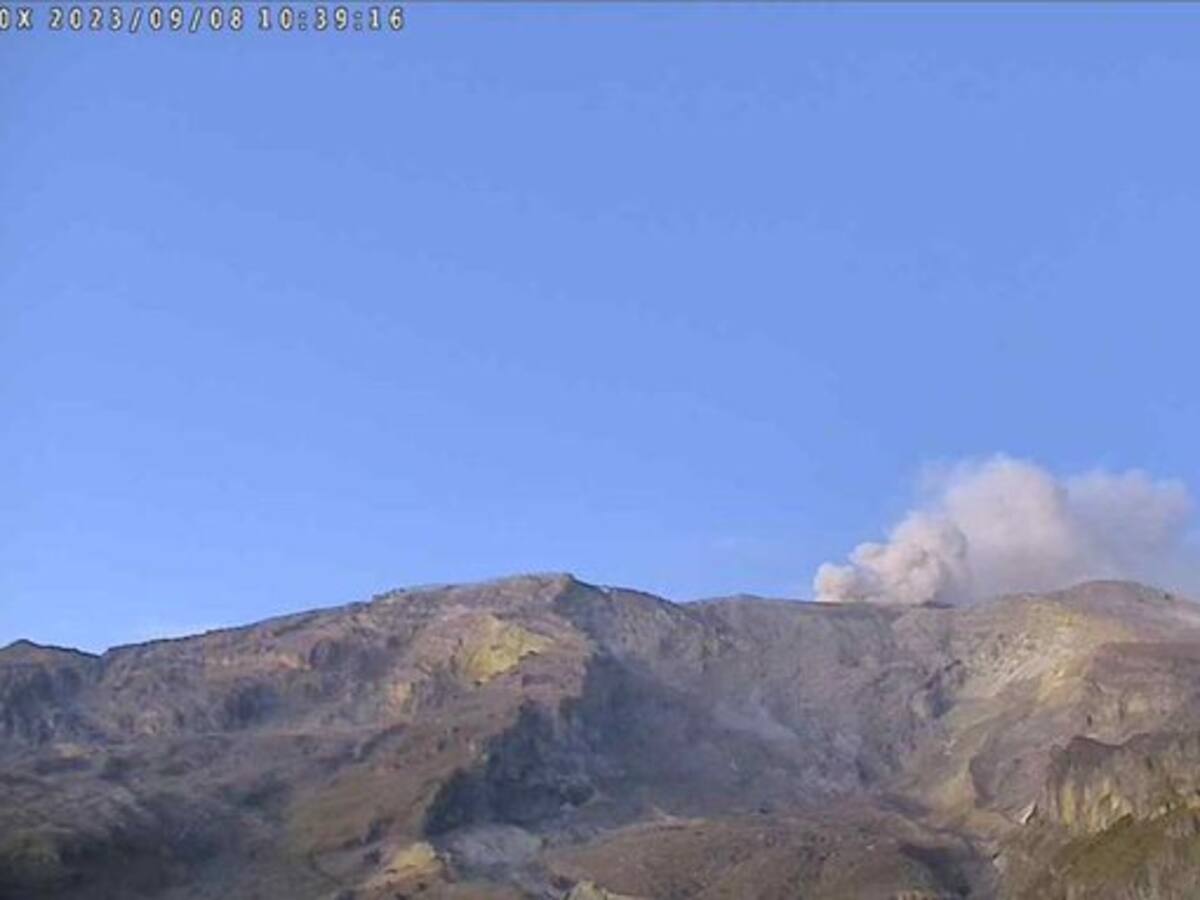 Servicio Geológico Colombiano reporta caída de ceniza del Volcán Nevado del Ruiz
