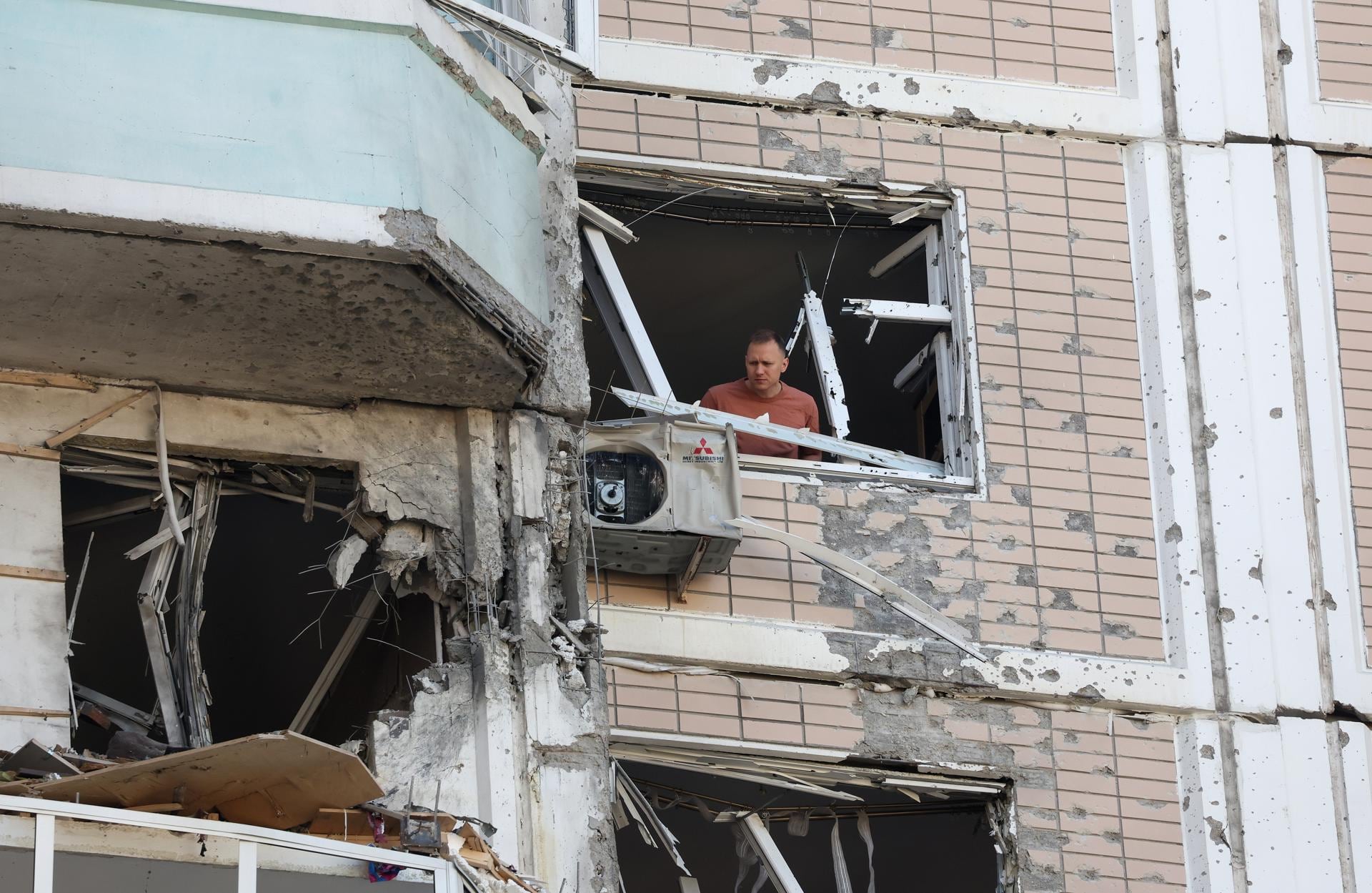 Ataque con drones en Rusia. Foto: EFE / EPA / MAXIM SHIPENKOV