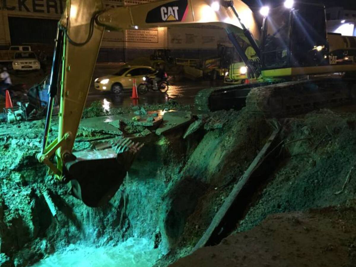 Daño en tubería madre disminuye producción de agua potable en Cartagena