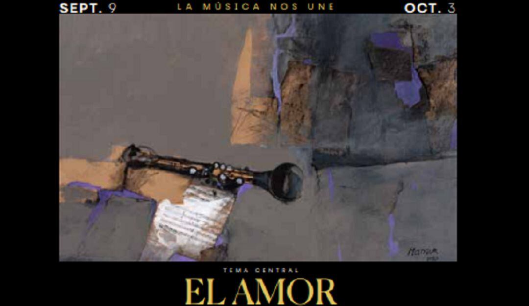 "Clarinete" imagen oficial de la celebración de los 10 años del Festival, obra de David Manzur