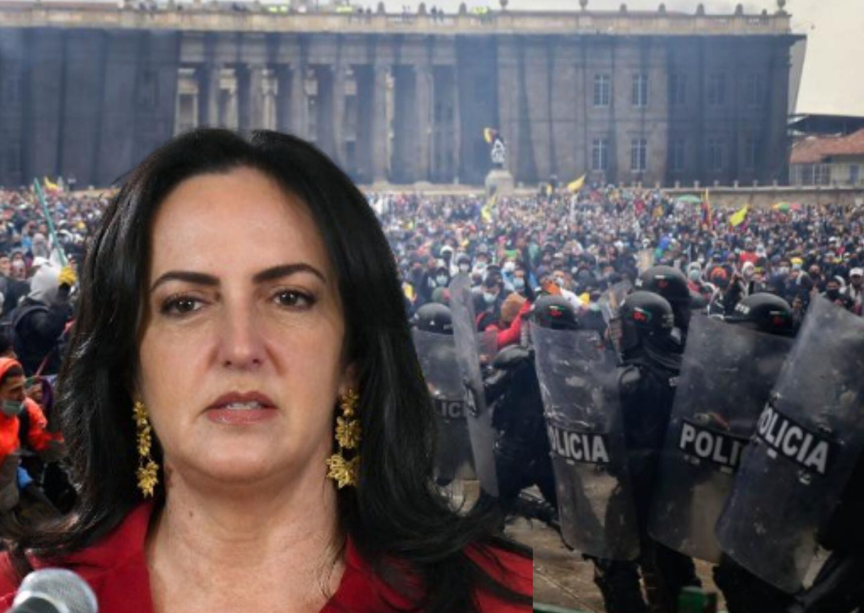 Senadora Mafe Cabal y protesta social.