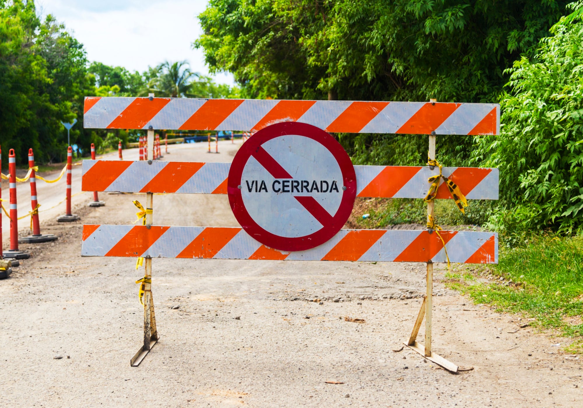 Imagen de referencia de cierre vial. Foto: Getty Images