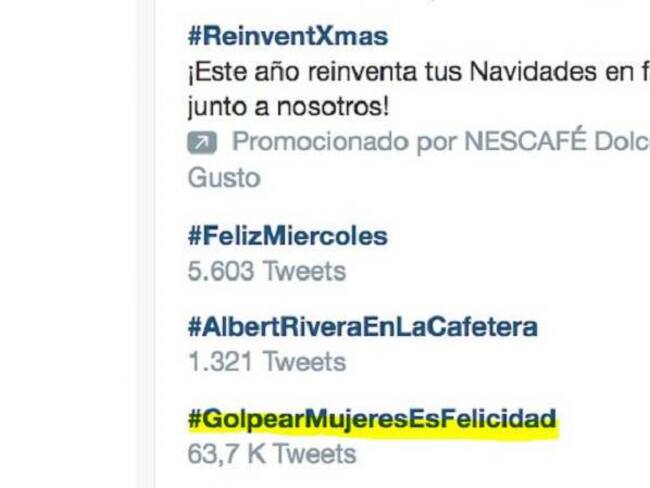 Captura de pantalla de las tendencias de Twitter en España durante el miércoles 14 de diciembre en la mañana.