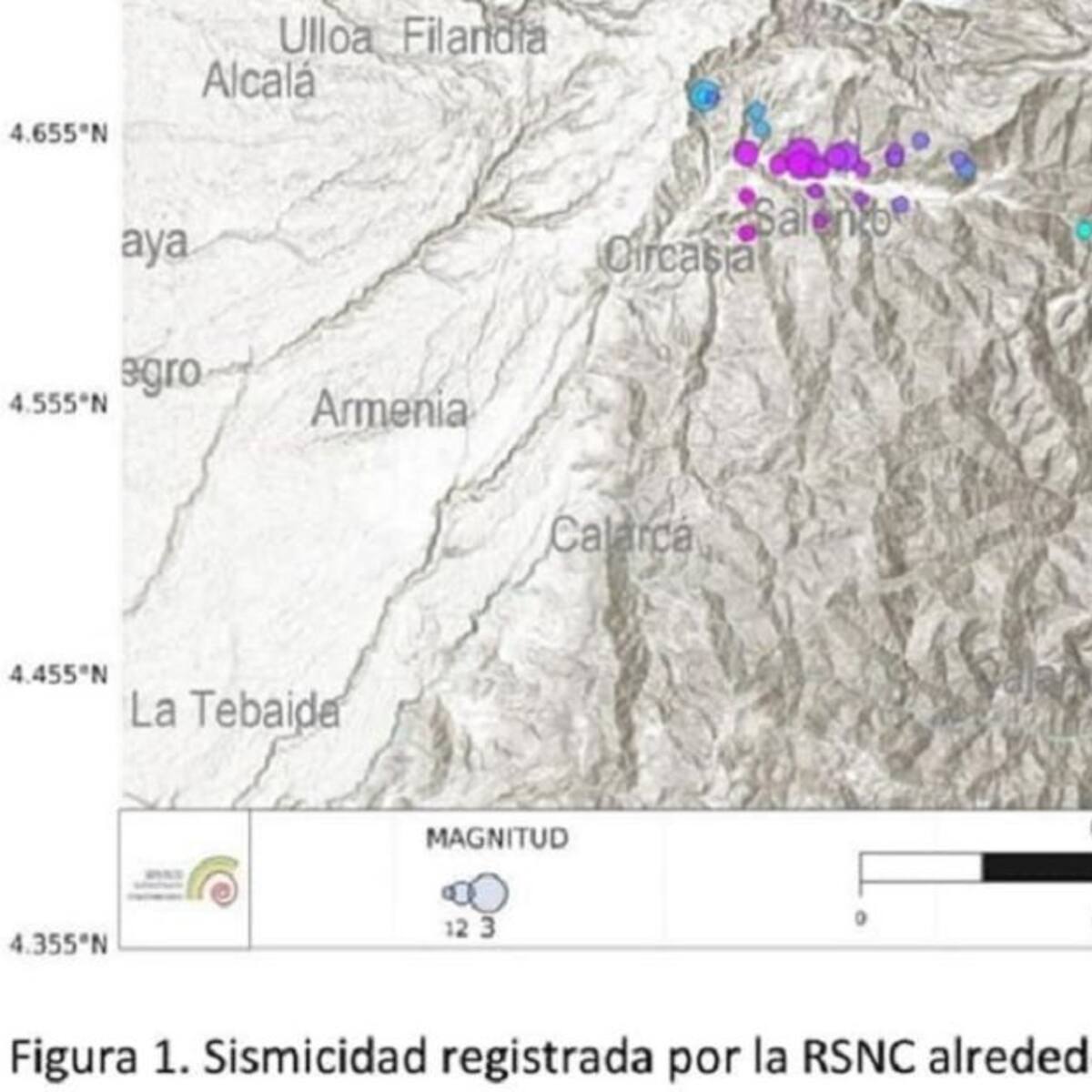 Sismos en Salento NO son por volcán Machín: Servicio Geológico Colombiano