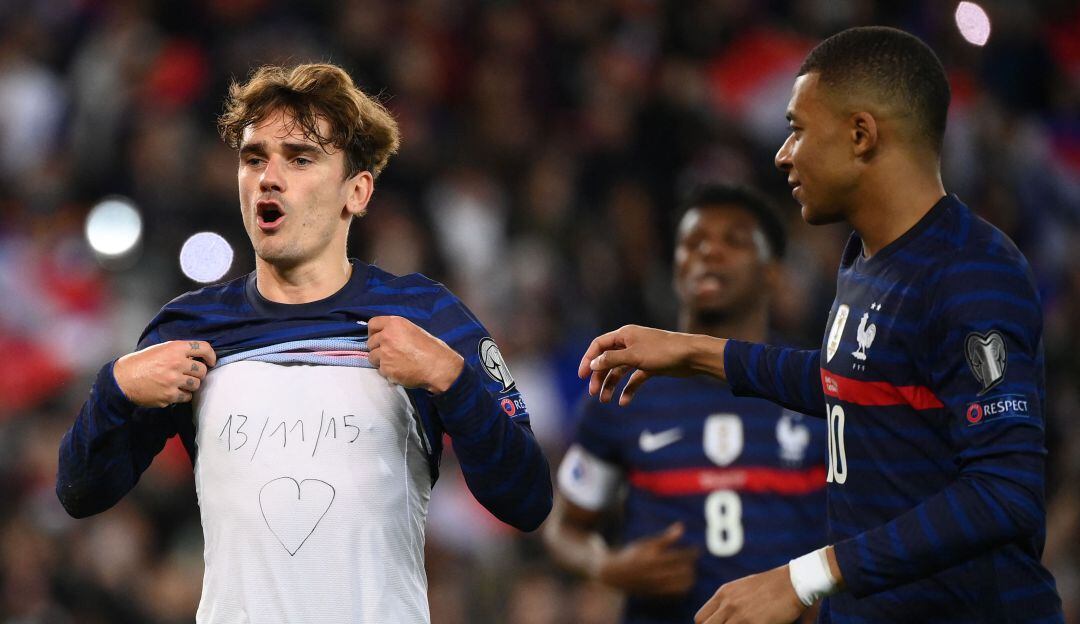 Antoine Griezmann celebrando su gol ante Kazajistán