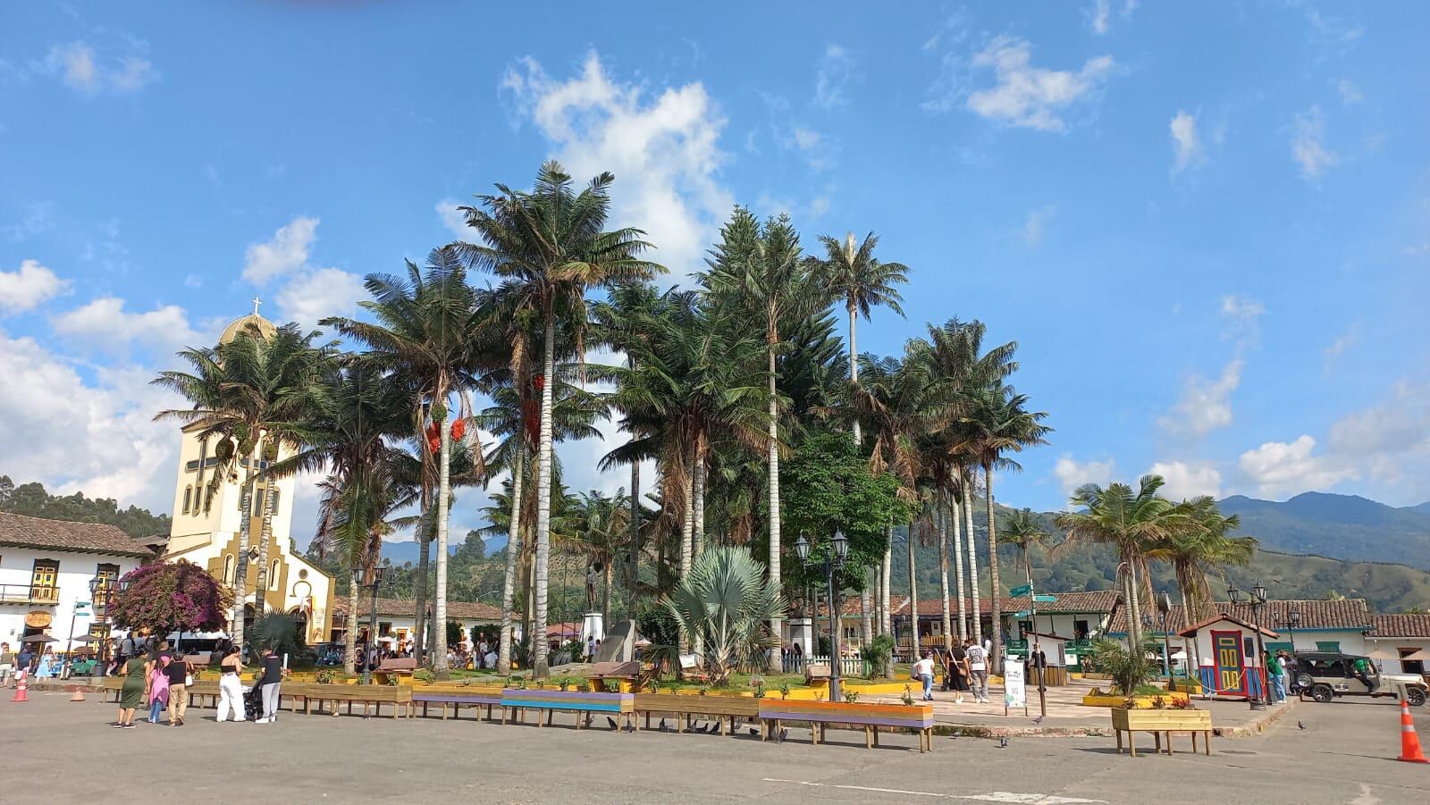 Parque principal del municipio de Salento, Quindío. Foto: Vanessa Porras