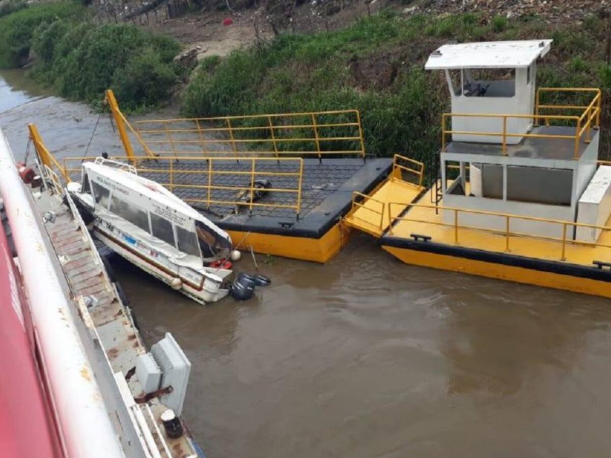 Remolcador causa daños en ambulancia acuática de Soplaviento, Bolívar